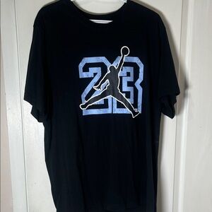 Jordan Black Tee with Blue Graphic